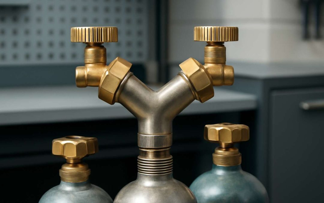 gas bottle y splitter