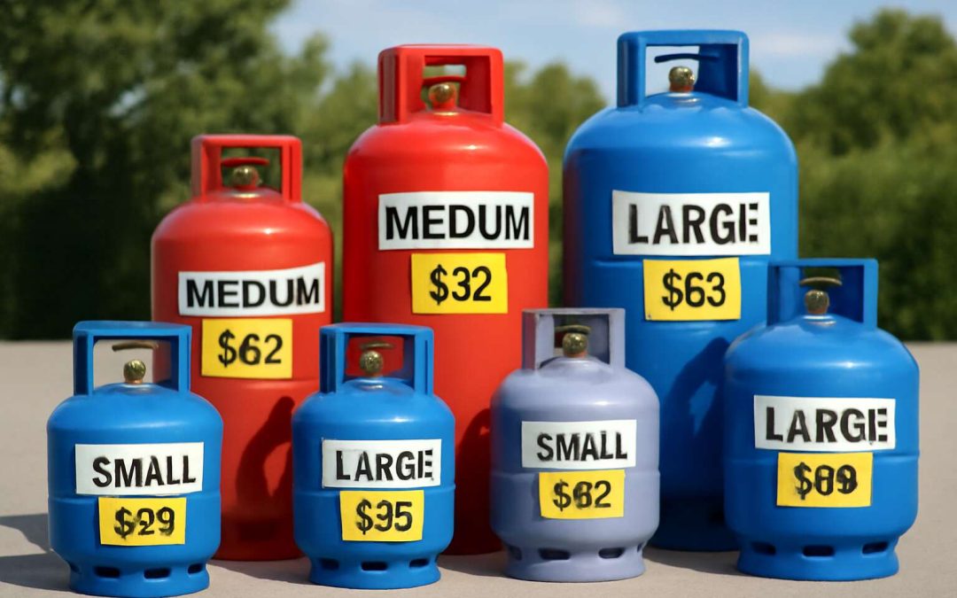 gas bottle sizes and prices