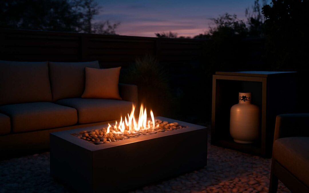 gas fire pit gas bottle