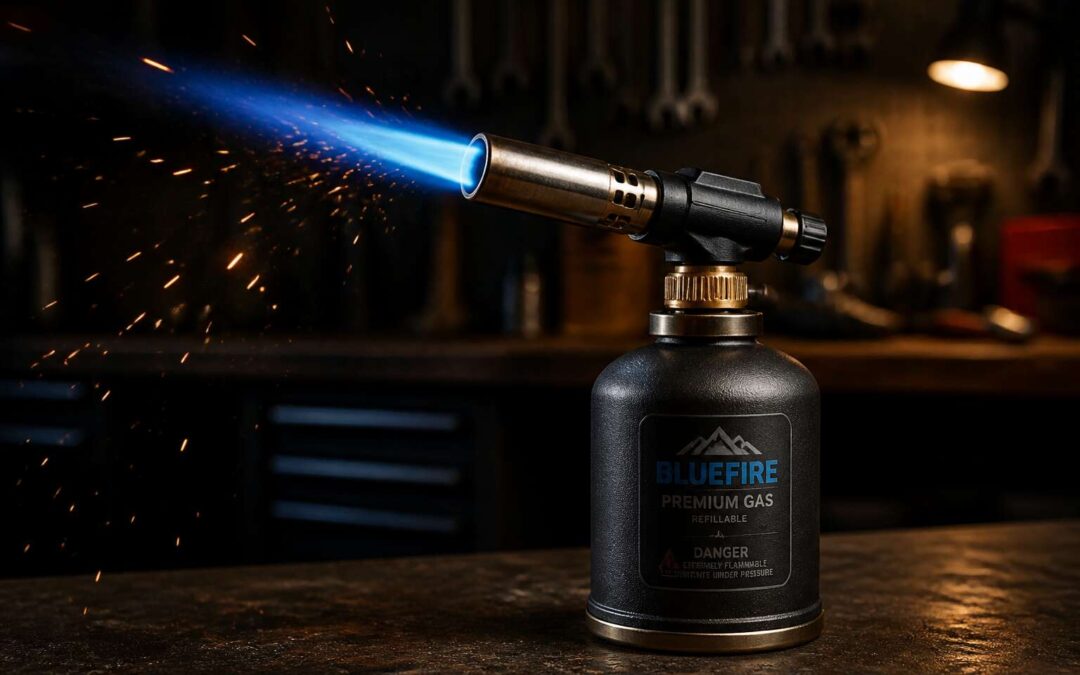 gas bottle with torch
